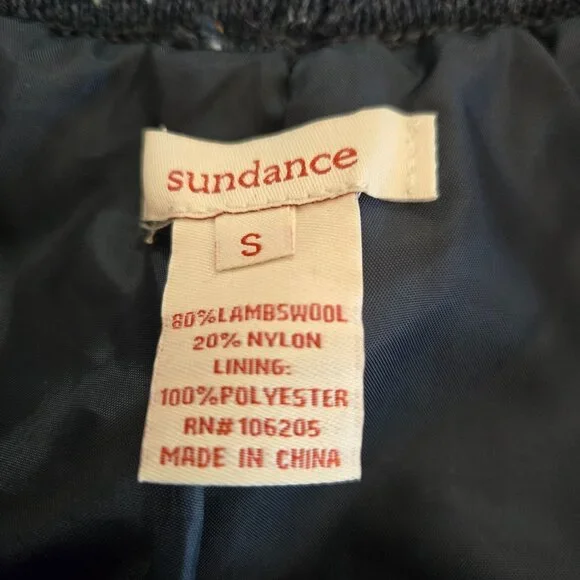 Sundance Womens Wool Blend Button Front Skirts Pockets Small Blue Gray Speckled - Picture 8 of 9